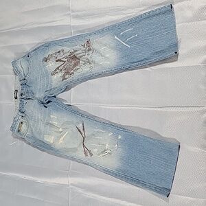 Rare Dolce Gabbana Distressed Native American Embroidered Jeans Sz 31